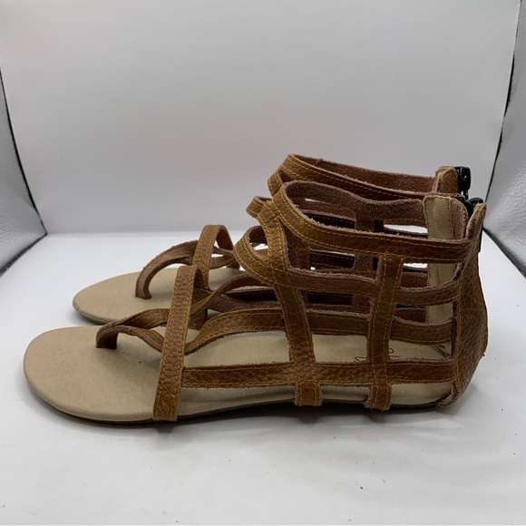 Monkey Feet USA MF Mommy Size 37 Brown Sandals Straps Gladiator New US 6-6.5 - Picture 3 of 6